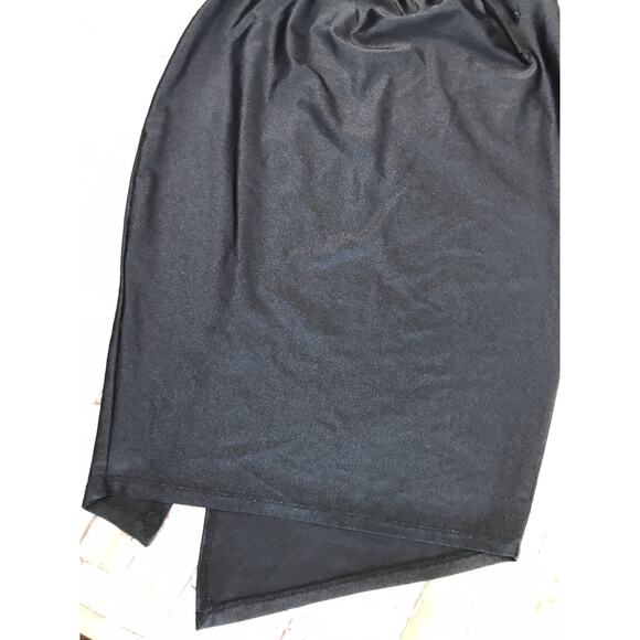 Windsor Dress Medium Black Satin Sexy Strappy Open Back Shiny Cocktail Party $55 - Picture 7 of 7